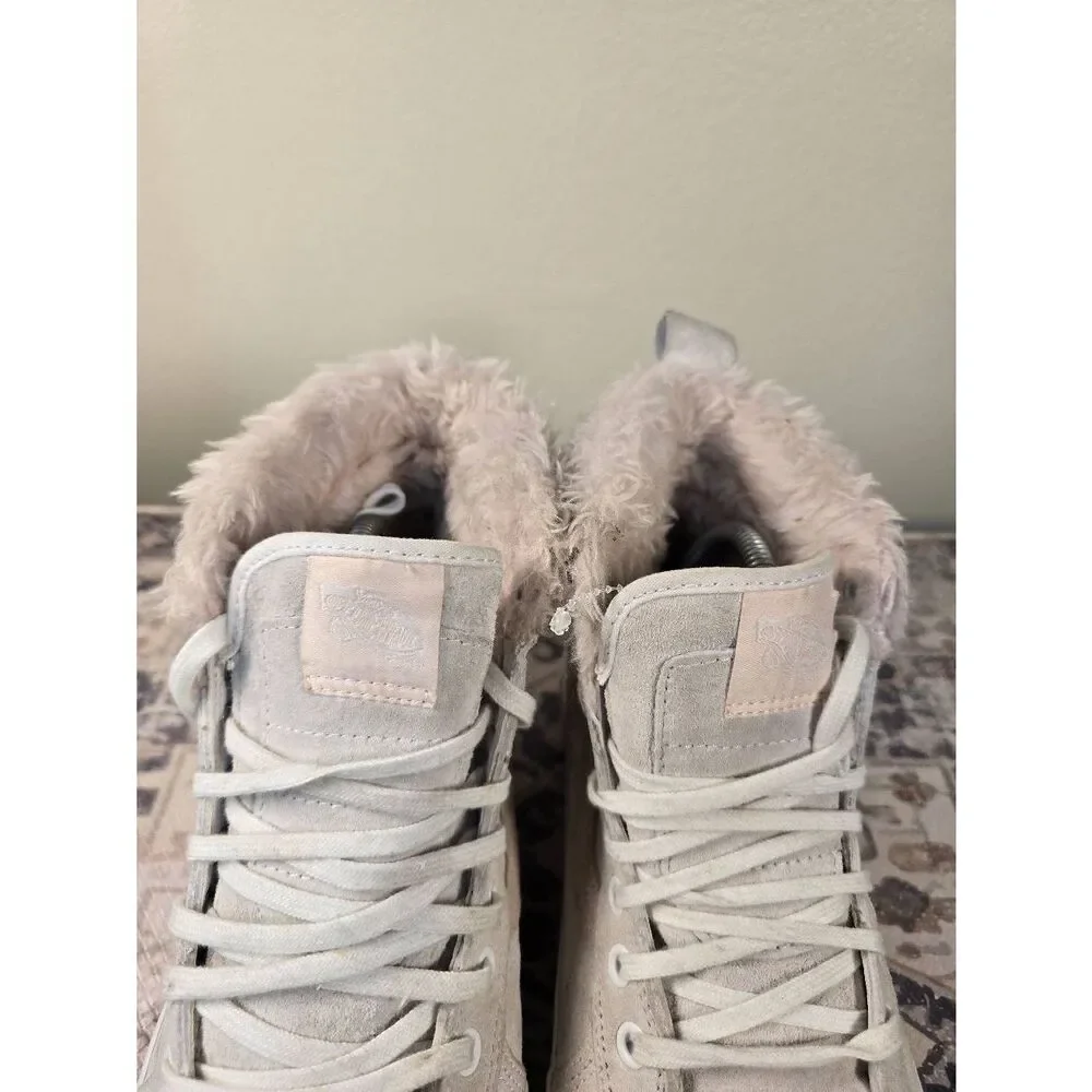 Vans SK8 Hi Platform MTE Women's Platform Shoes Boots Size 9.5 Pink Fur Lined
